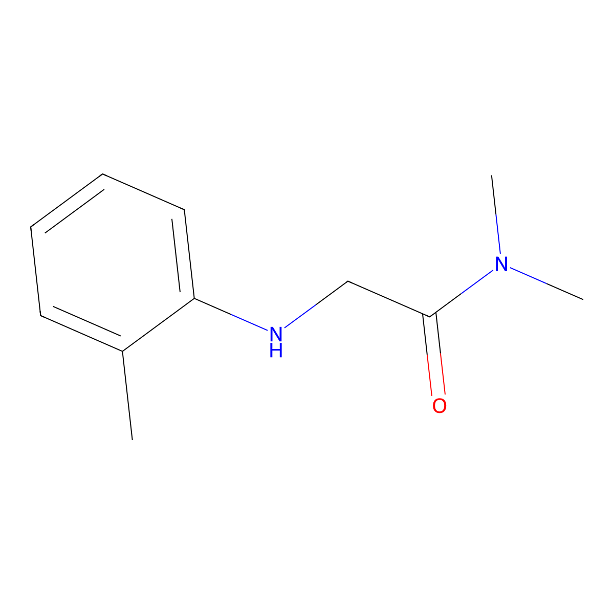Acetamide, N,N-dimethyl-2-(o-toluidino)- molecular structure, CAS 104097-07-6
