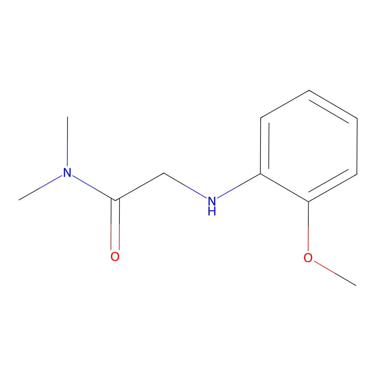 Acetamide, 2-(o-anisidino)-N,N-dimethyl- molecular structure, CAS 104097-13-4
