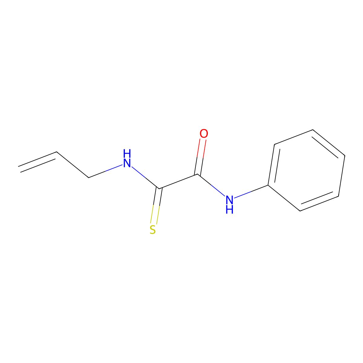 Acetamide, N-phenyl-2-(2-propenylamino)-2-thioxo- molecular structure, CAS 104097-46-3