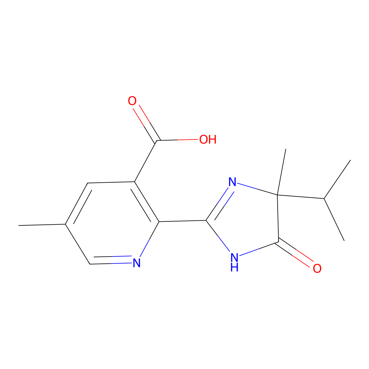 Imazapic molecular structure, CAS 104098-48-8