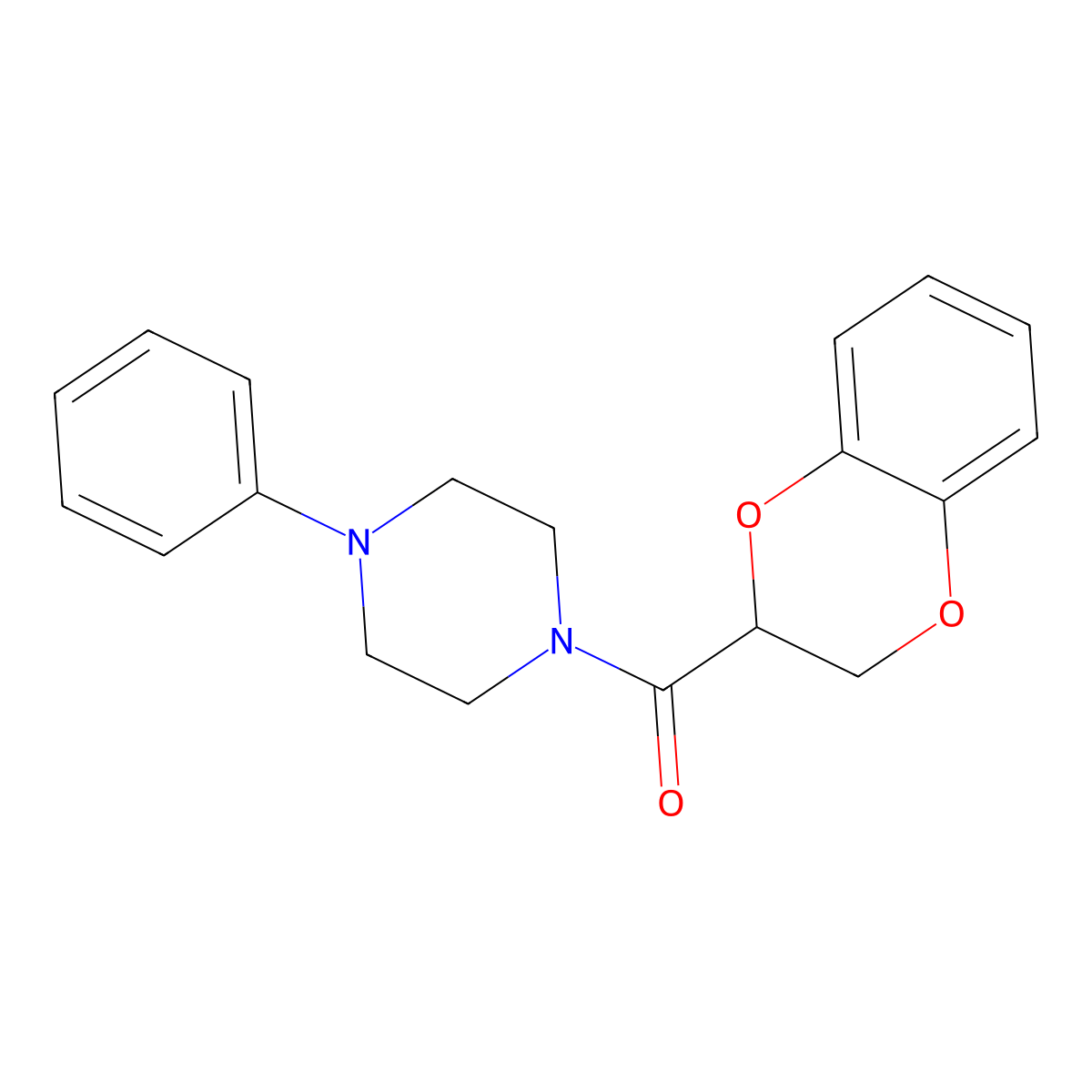 2,3-Dihydro-1,4-benzodioxin-2-yl(4-phenylpiperazino)methanone molecular structure, CAS 104099-23-2