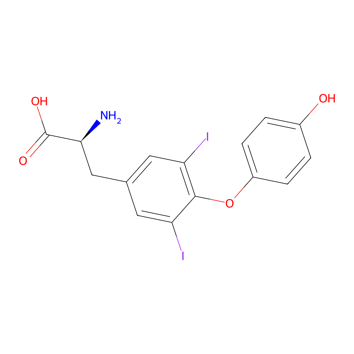 3,5-Diiodothyronine, L- molecular structure, CAS 1041-01-6