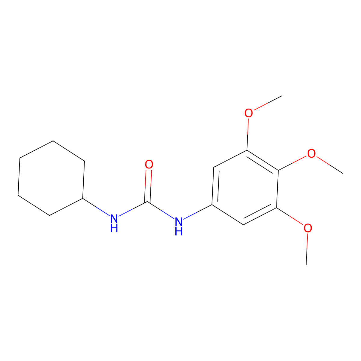 N'-Cyclohexyl-N-(3,4,5-trimethoxyphenyl)carbamimidic acid molecular structure, CAS 1041-18-5