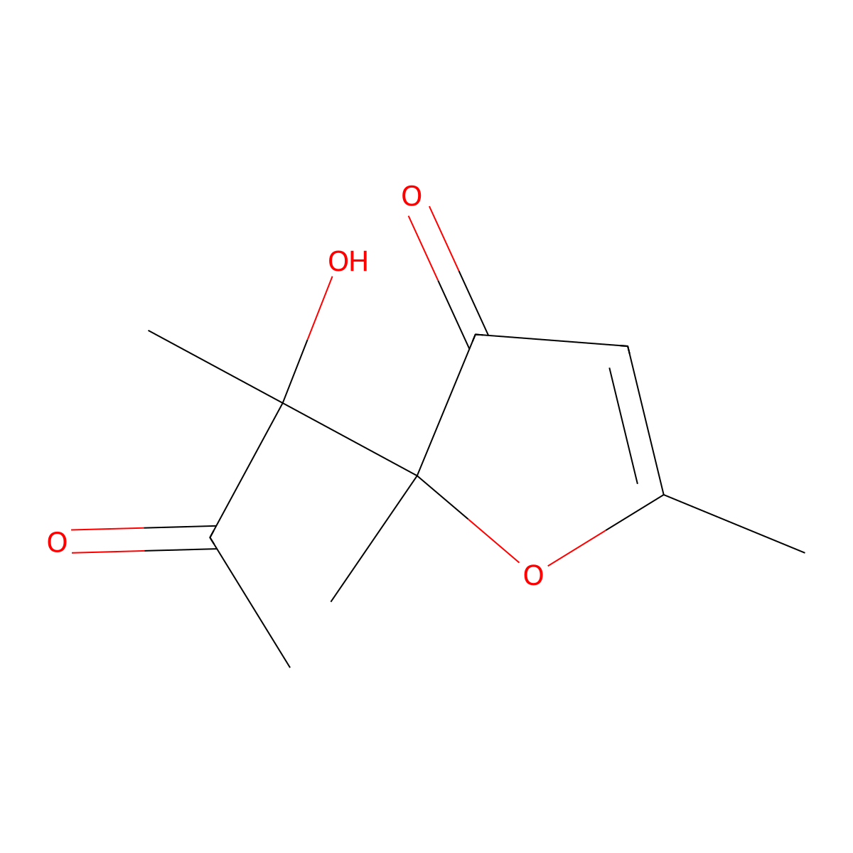 2-(1-Hydroxy-1-methyl-2-oxopropyl)-2,5-dimethylfuran-3(2H)-one molecular structure, CAS 10410-20-5