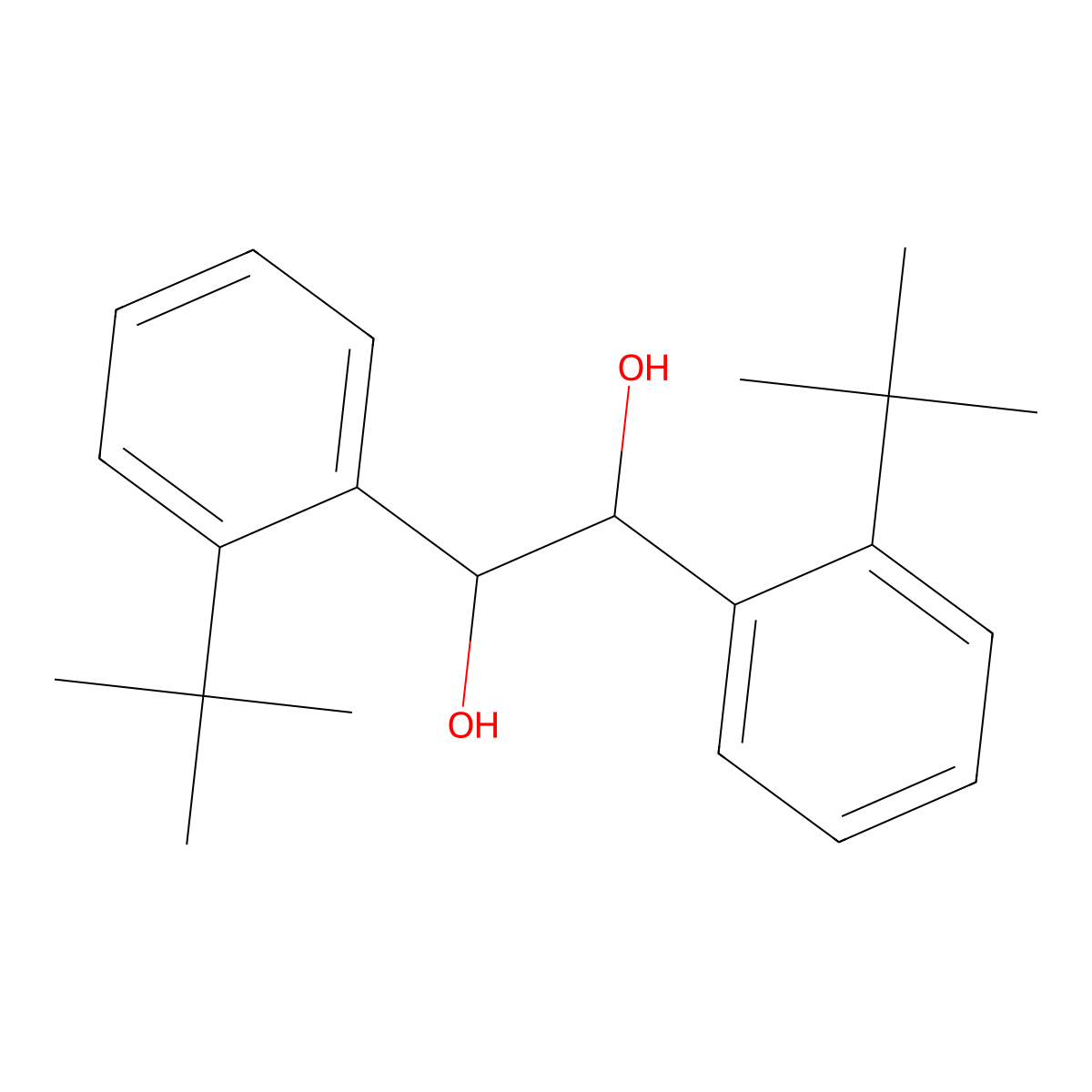 (1R,2R)-1,2-Bis(2-(tert-butyl)phenyl)ethane-1,2-diol molecular structure, CAS 1041002-44-1