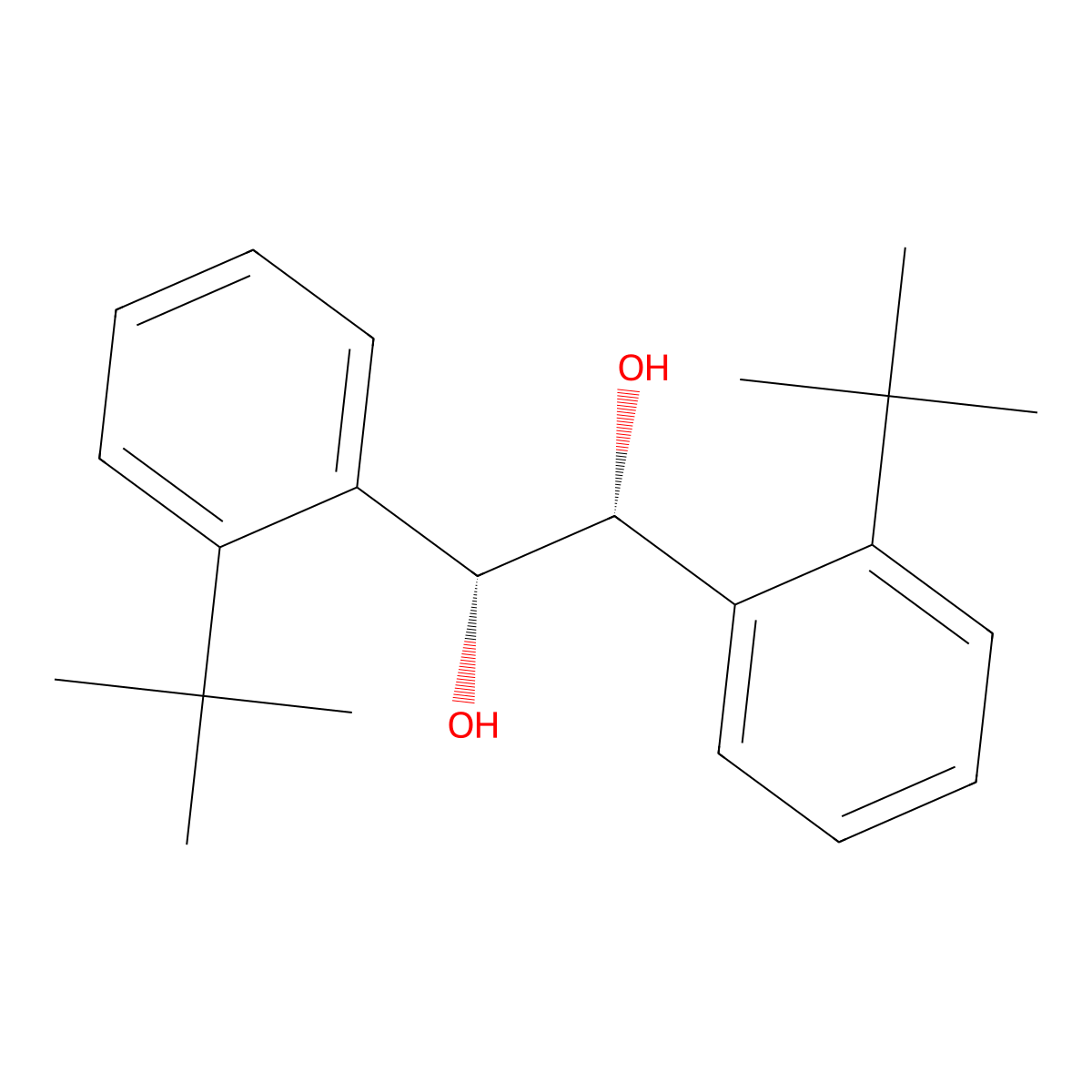 (1R,2R)-1,2-Bis(2-(tert-butyl)phenyl)ethane-1,2-diol molecular structure, CAS 1041002-44-1