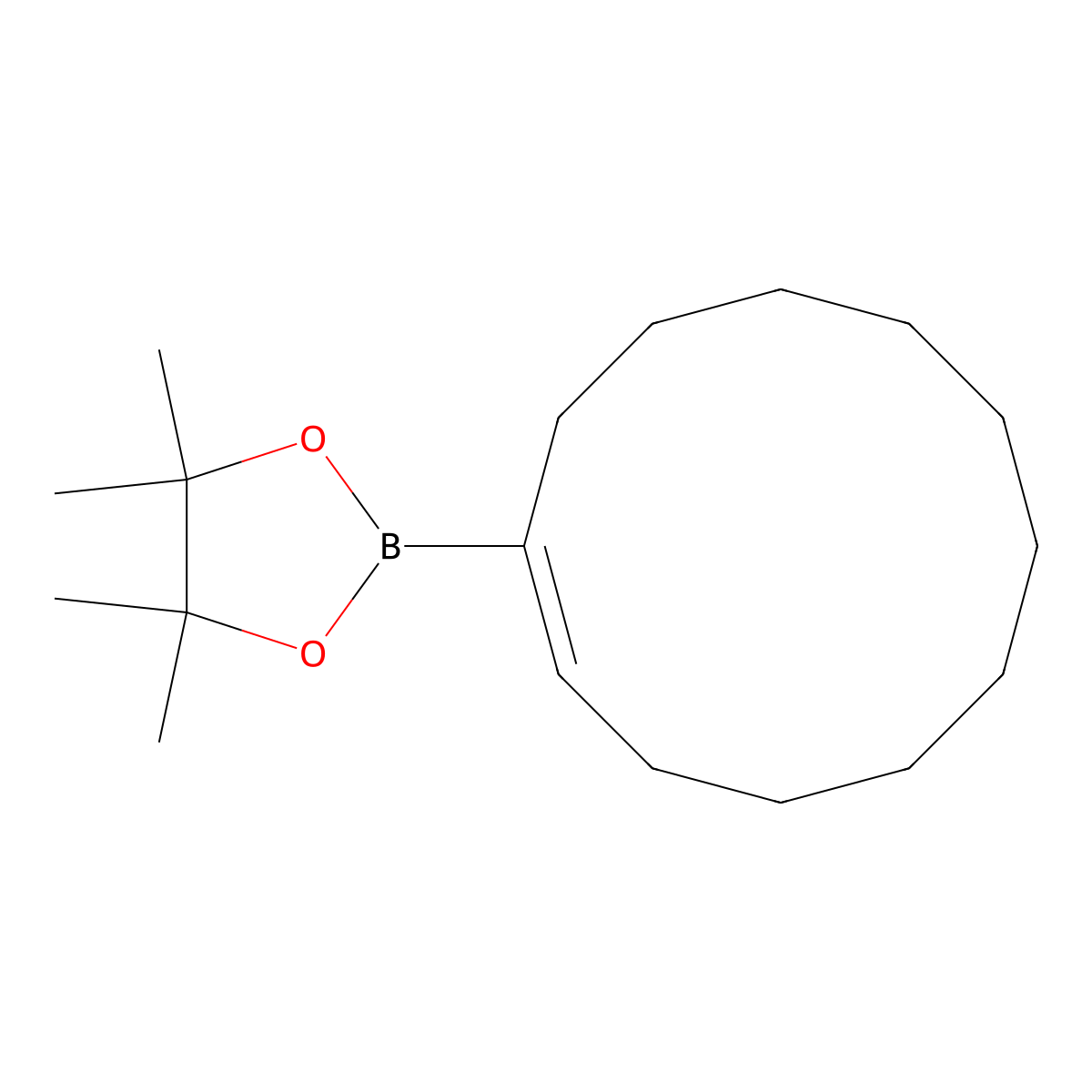 2-(1-Cyclododecen-1-yl)-4,4,5,5-tetramethyl-1,3,2-dioxaborolane molecular structure, CAS 1041002-96-3