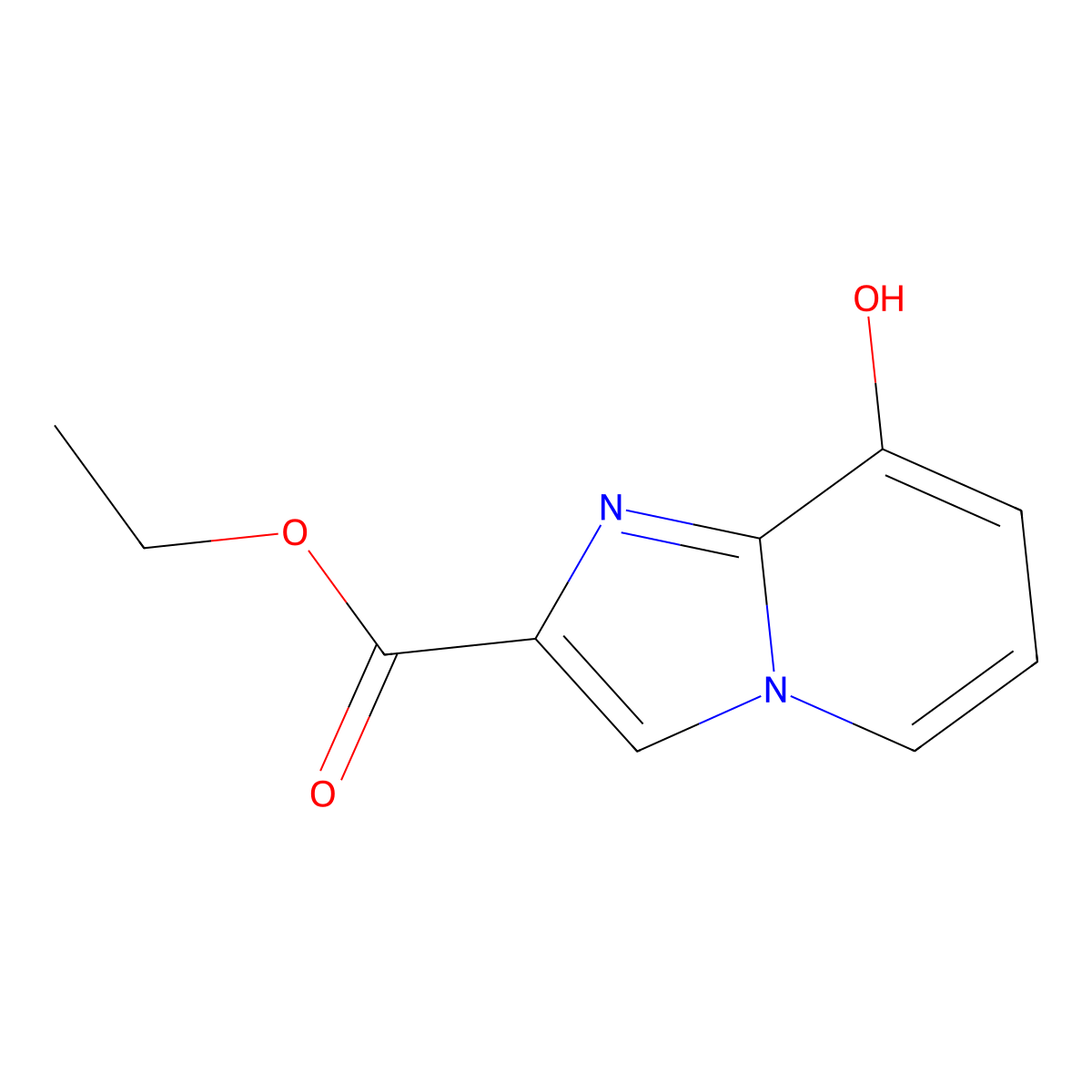 Ethyl 8-hydroxyimidazo[1,2-a]pyridine-2-carboxylate molecular structure, CAS 1041004-63-0
