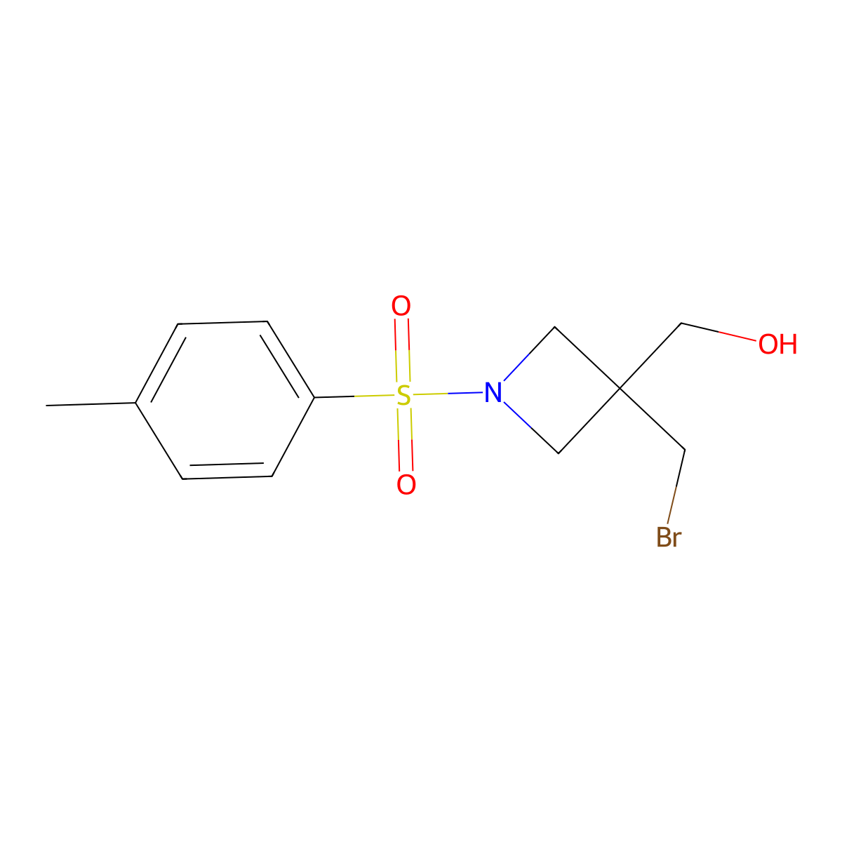 [3-(Bromomethyl)-1-tosylazetidin-3-yl]methanol molecular structure, CAS 1041026-55-4