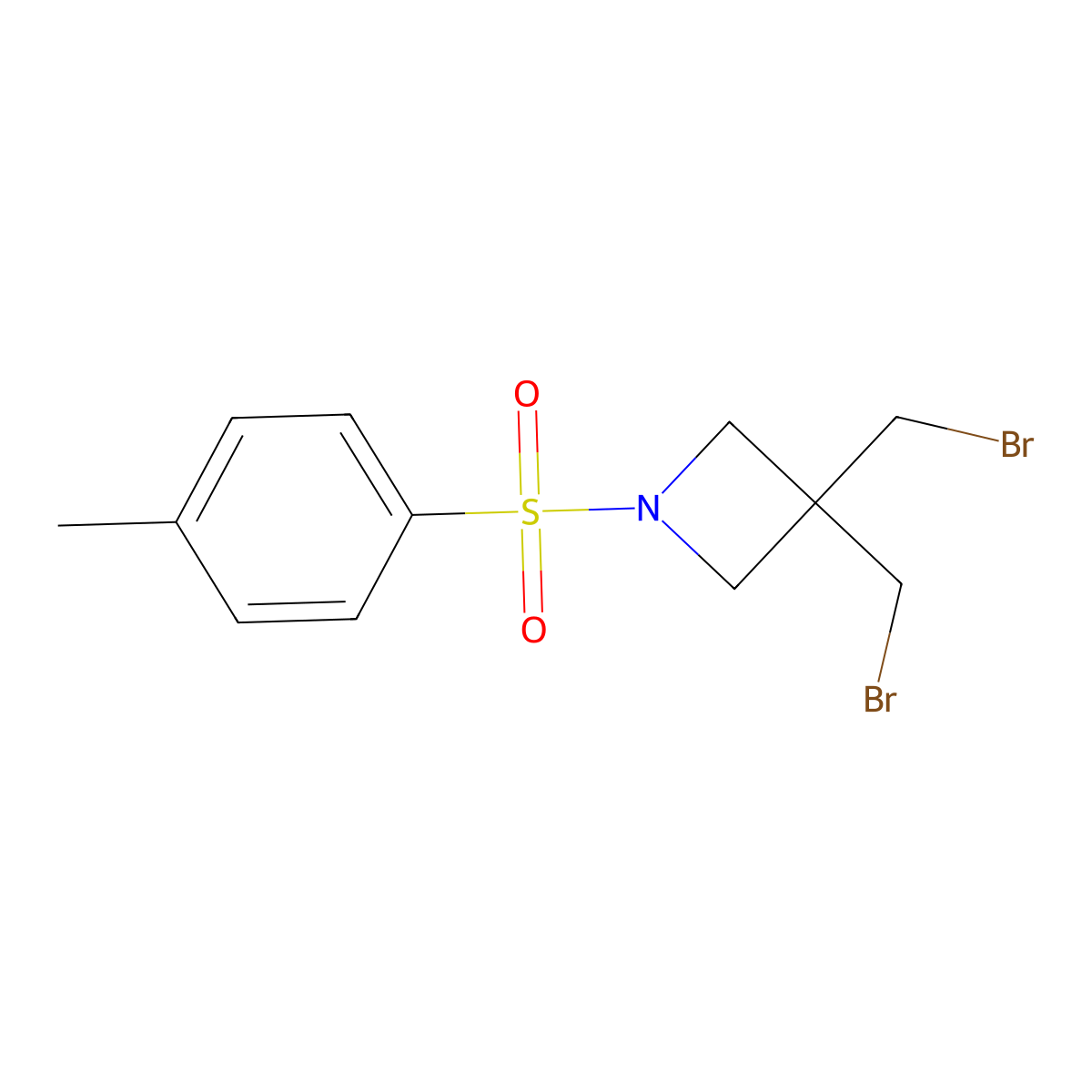 3,3-Bis(bromomethyl)-1-(4-methylbenzenesulfonyl)azetidine molecular structure, CAS 1041026-61-2