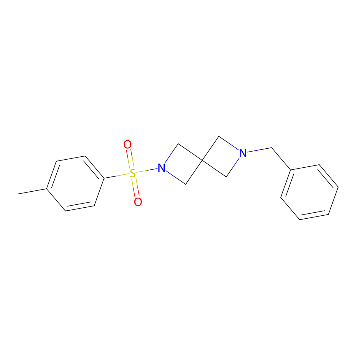 2-Benzyl-6-tosyl-2,6-diazaspiro[3.3]heptane molecular structure, CAS 1041026-64-5