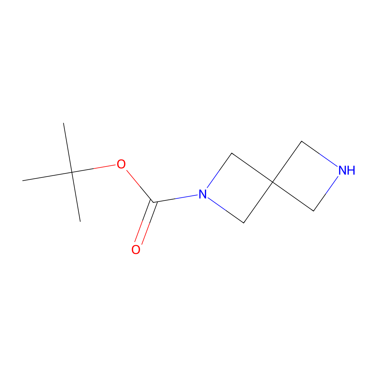 2-Boc-2,6-diazaspiro(3.3)heptane molecular structure, CAS 1041026-70-3