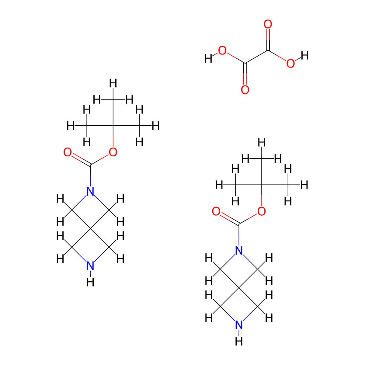 tert-Butyl 2,6-Diazaspiro(3.3)heptane-2-carboxylate Hemioxalate molecular structure, CAS 1041026-71-4