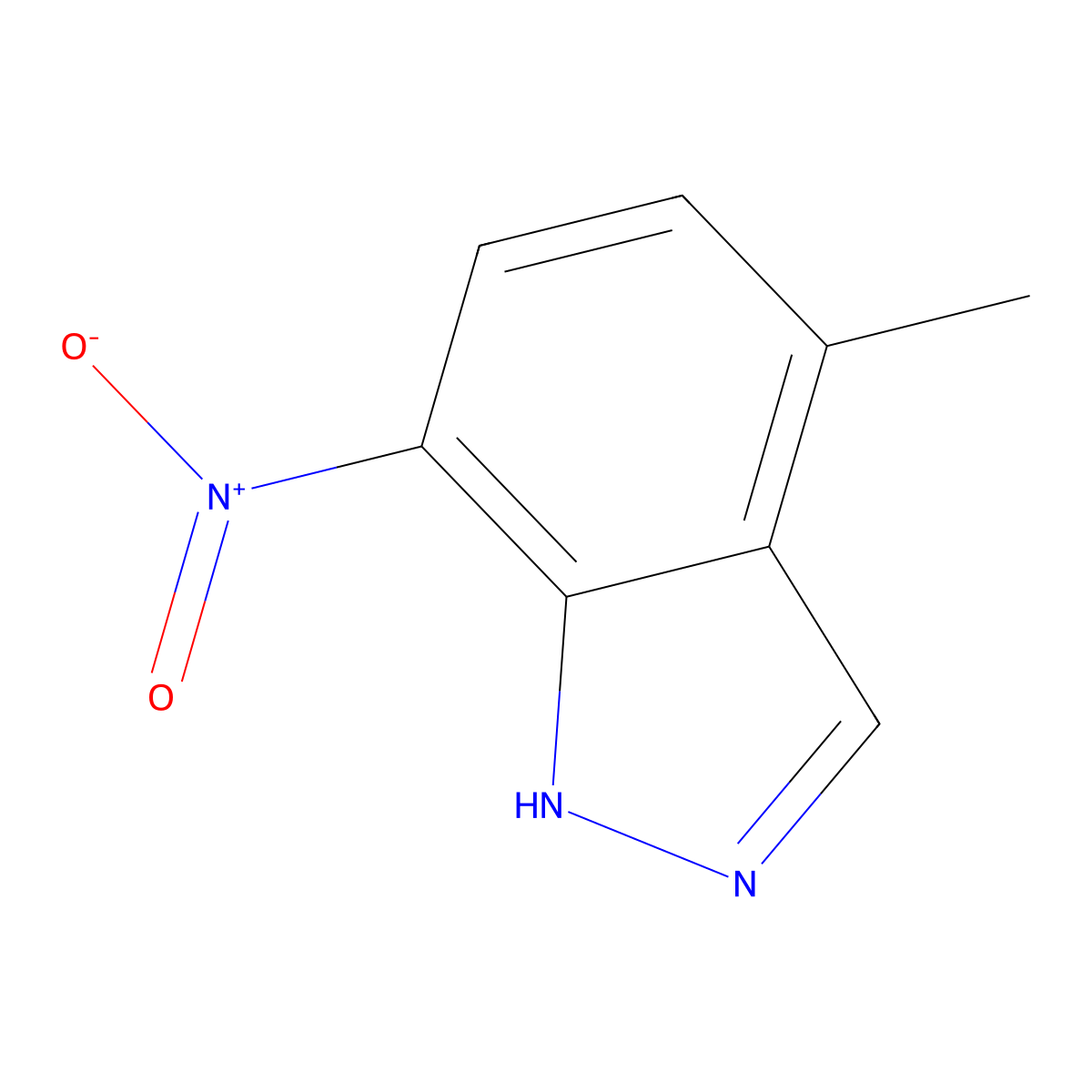 4-Methyl-7-nitro-1H-indazole molecular structure, CAS 104103-06-2