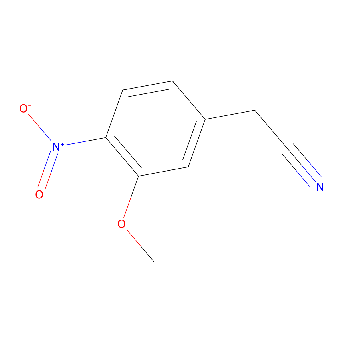 2-(3-Methoxy-4-nitrophenyl)acetonitrile molecular structure, CAS 104103-16-4