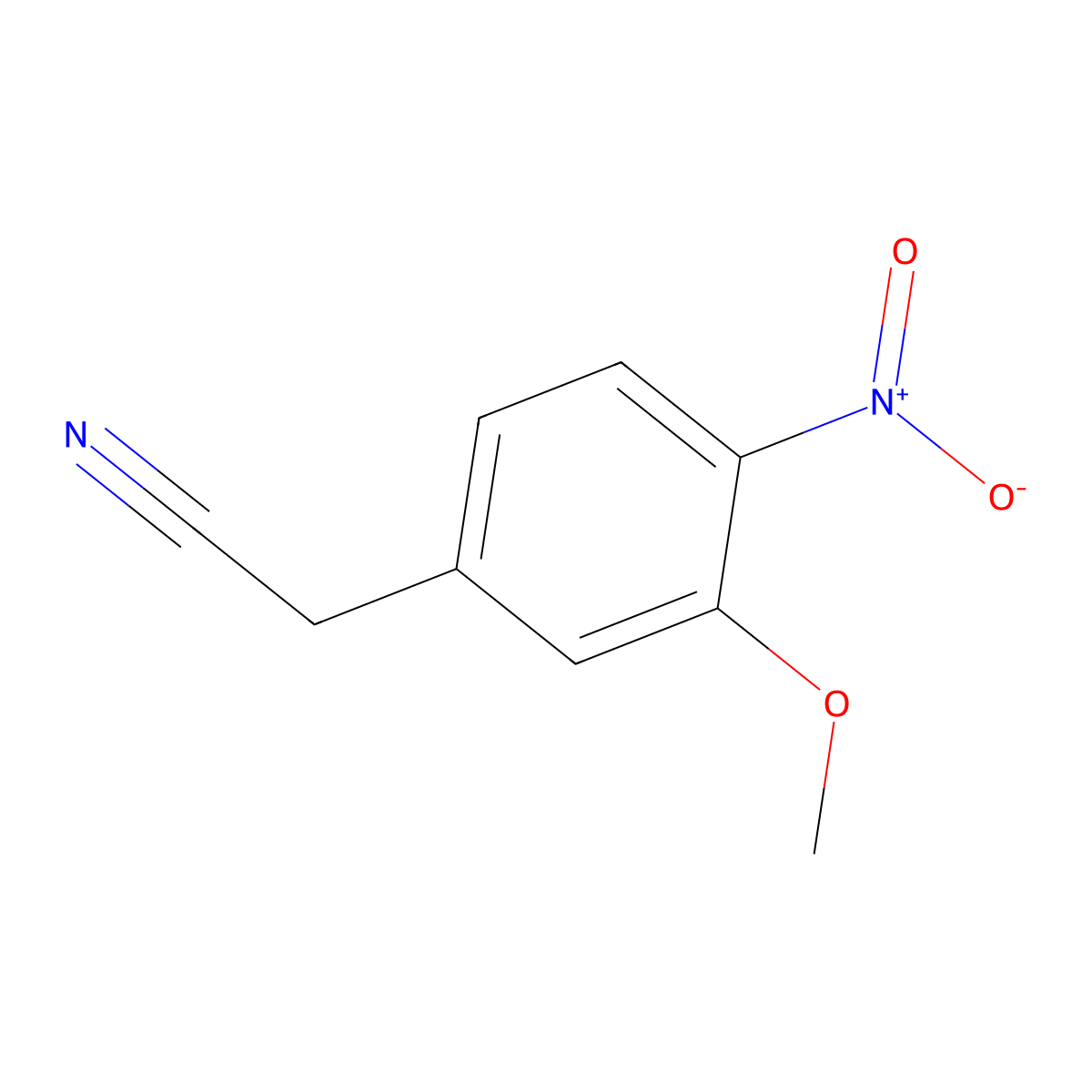 2-(3-Methoxy-4-nitrophenyl)acetonitrile molecular structure, CAS 104103-16-4