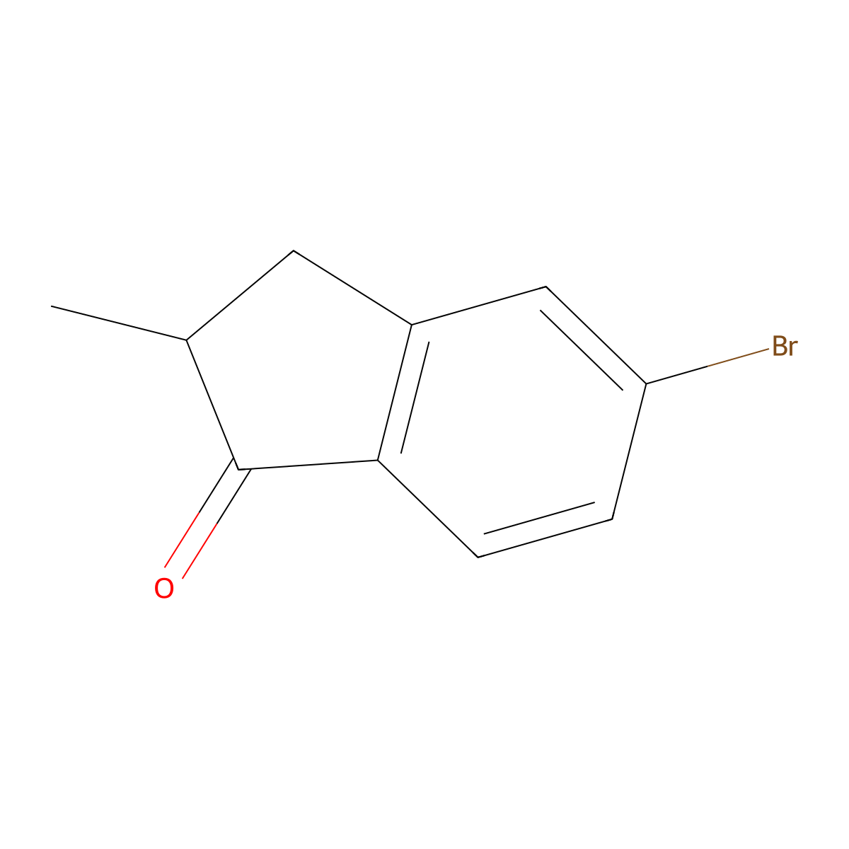 5-Bromo-2-methyl-2,3-dihydro-1H-inden-1-one molecular structure, CAS 104107-22-4