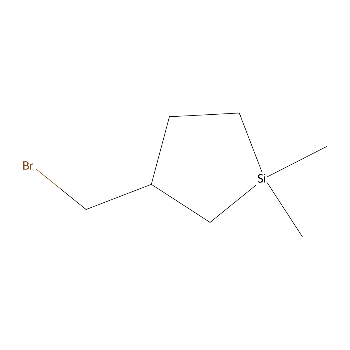 3-(Bromomethyl)-1,1-dimethylsilolane molecular structure, CAS 104107-90-6