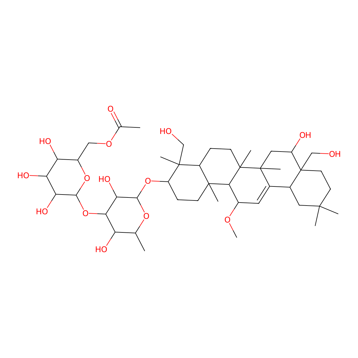 6 inverted exclamation marka-O-ACETYLSAIKOSAPONIN B3 molecular structure, CAS 104109-34-4