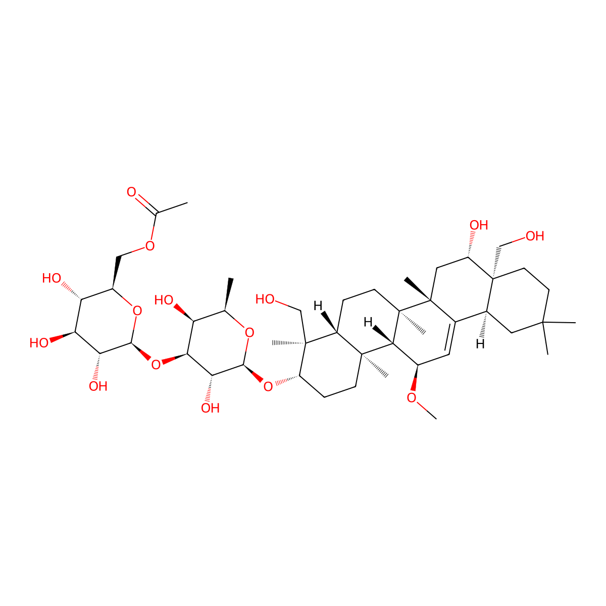 6 inverted exclamation marka-O-ACETYLSAIKOSAPONIN B3 molecular structure, CAS 104109-34-4