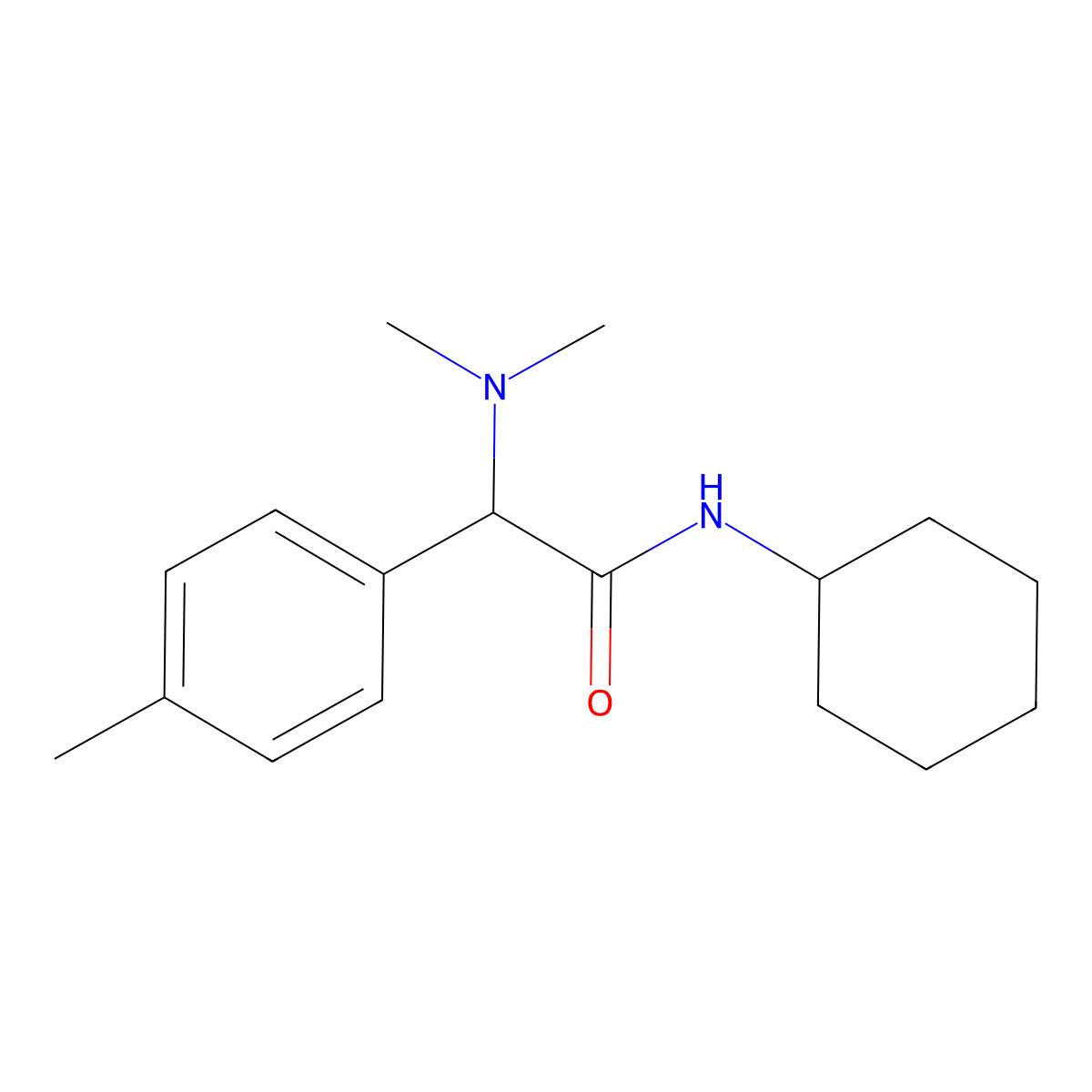 N-Cyclohexyl-2-(dimethylamino)-2-(p-tolyl)acetamide molecular structure, CAS 1041098-30-9