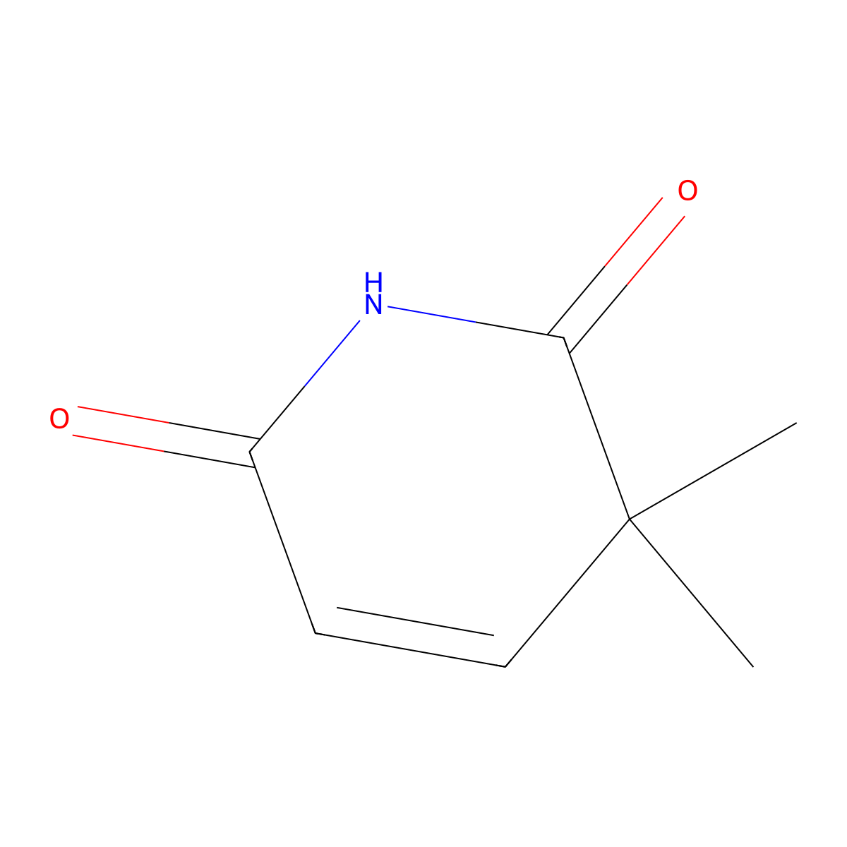 3,3-Dimethyl-1,2,3,6-tetrahydropyridine-2,6-dione molecular structure, CAS 10411-16-2