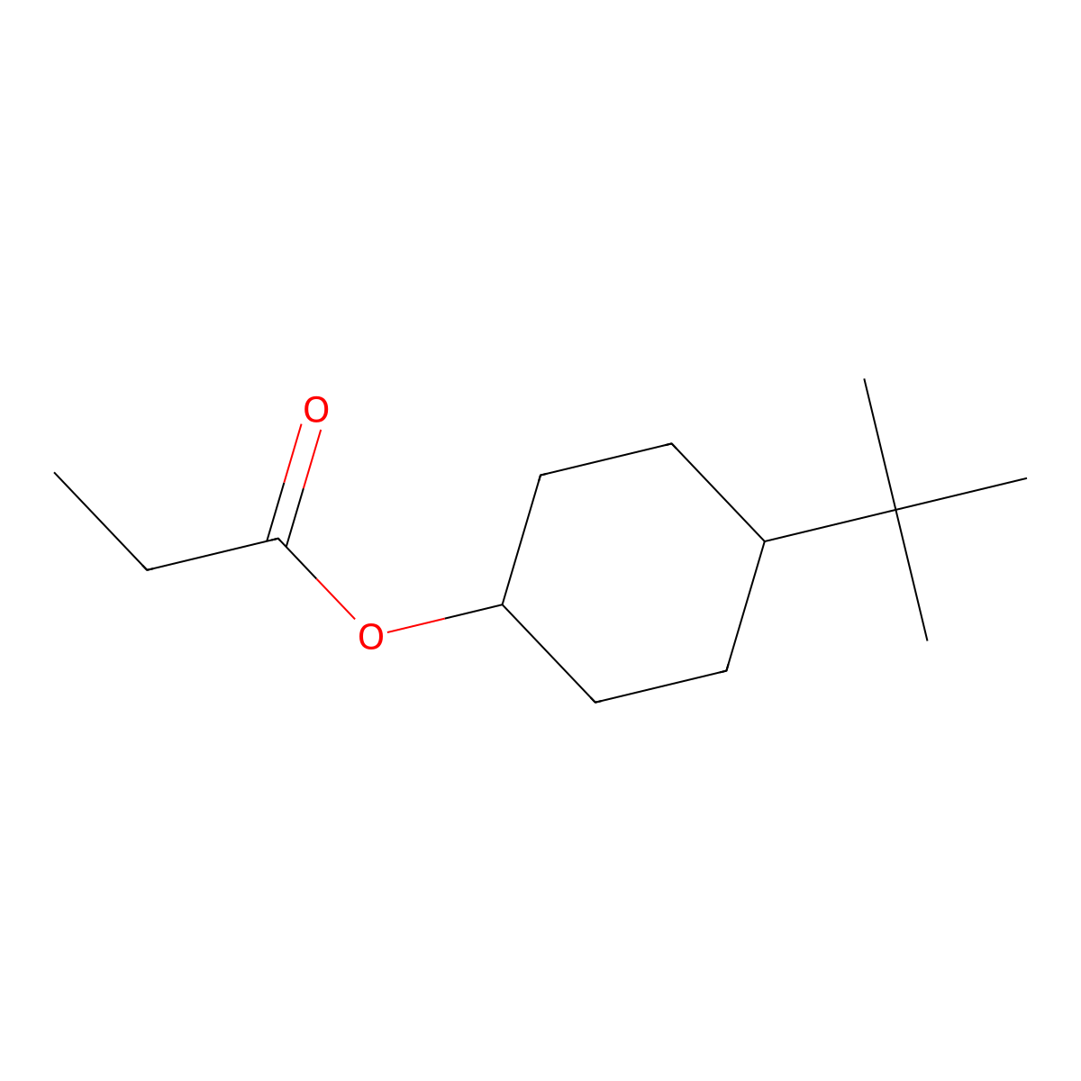 Cyclohexanol, 4-(1,1-dimethylethyl)-, 1-propanoate molecular structure, CAS 10411-93-5