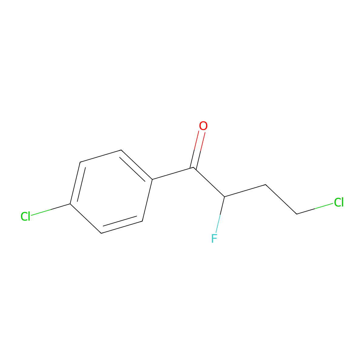 4-Chloro-1-(4-chlorophenyl)-2-fluorobutan-1-one molecular structure, CAS 104110-81-8
