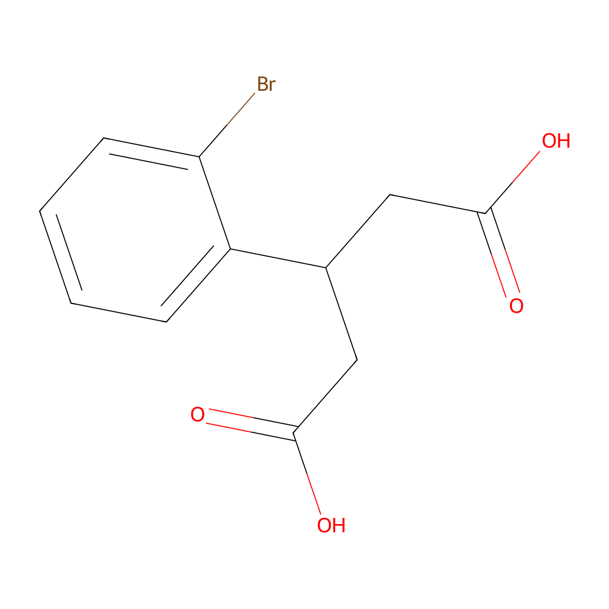 3-(2-Bromophenyl)pentanedioic acid molecular structure, CAS 104115-67-5