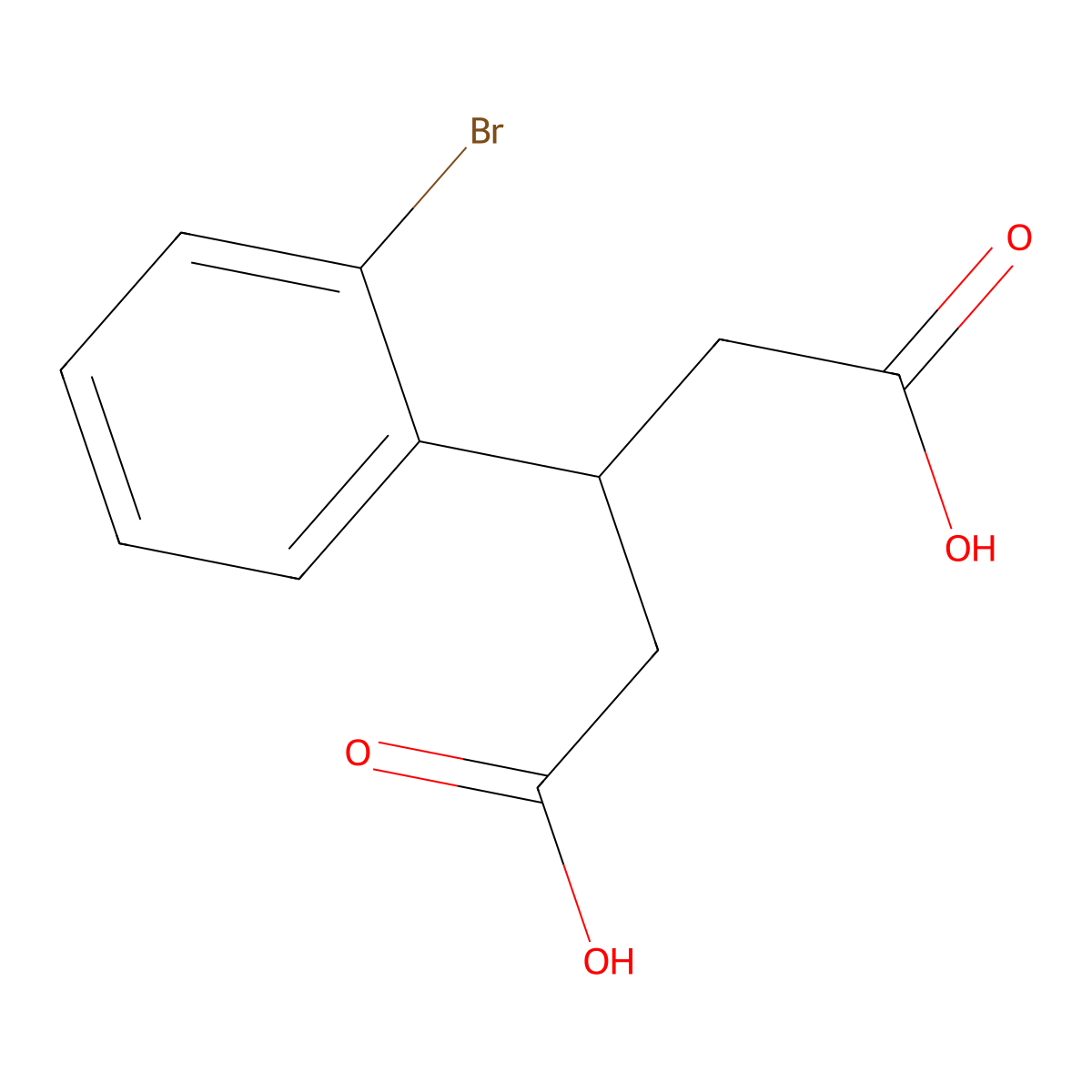 3-(2-Bromophenyl)pentanedioic acid molecular structure, CAS 104115-67-5