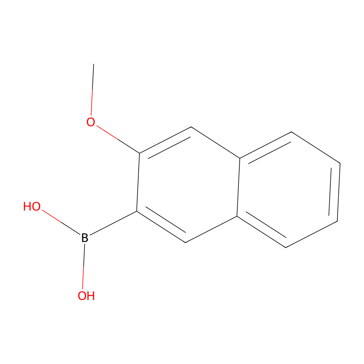 3-Methoxynaphthalene-2-boronic acid molecular structure, CAS 104115-76-6