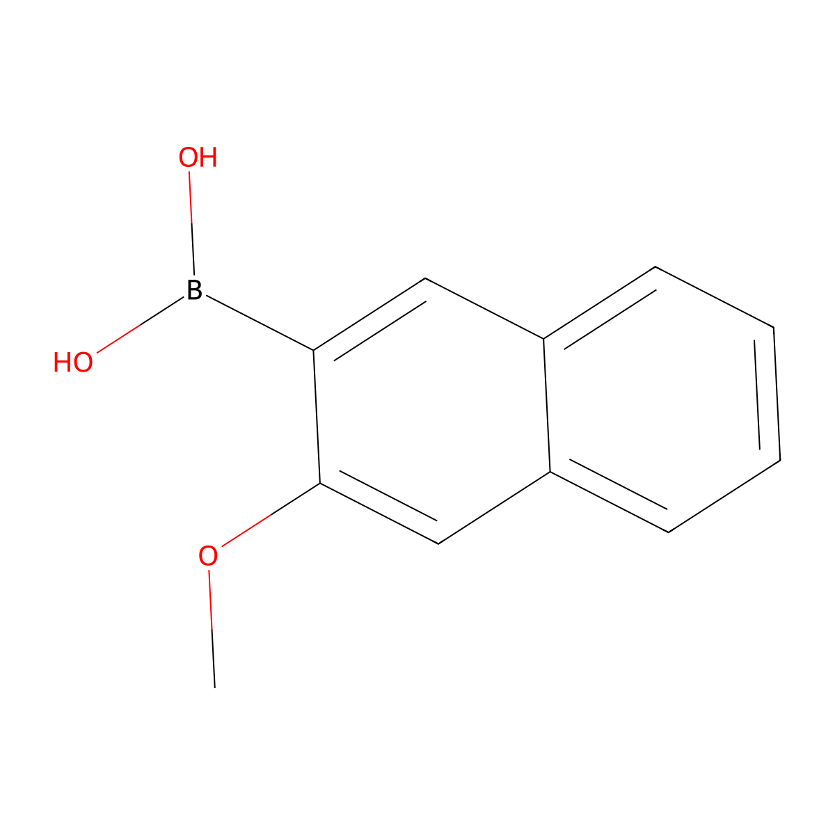 3-Methoxynaphthalene-2-boronic acid molecular structure, CAS 104115-76-6