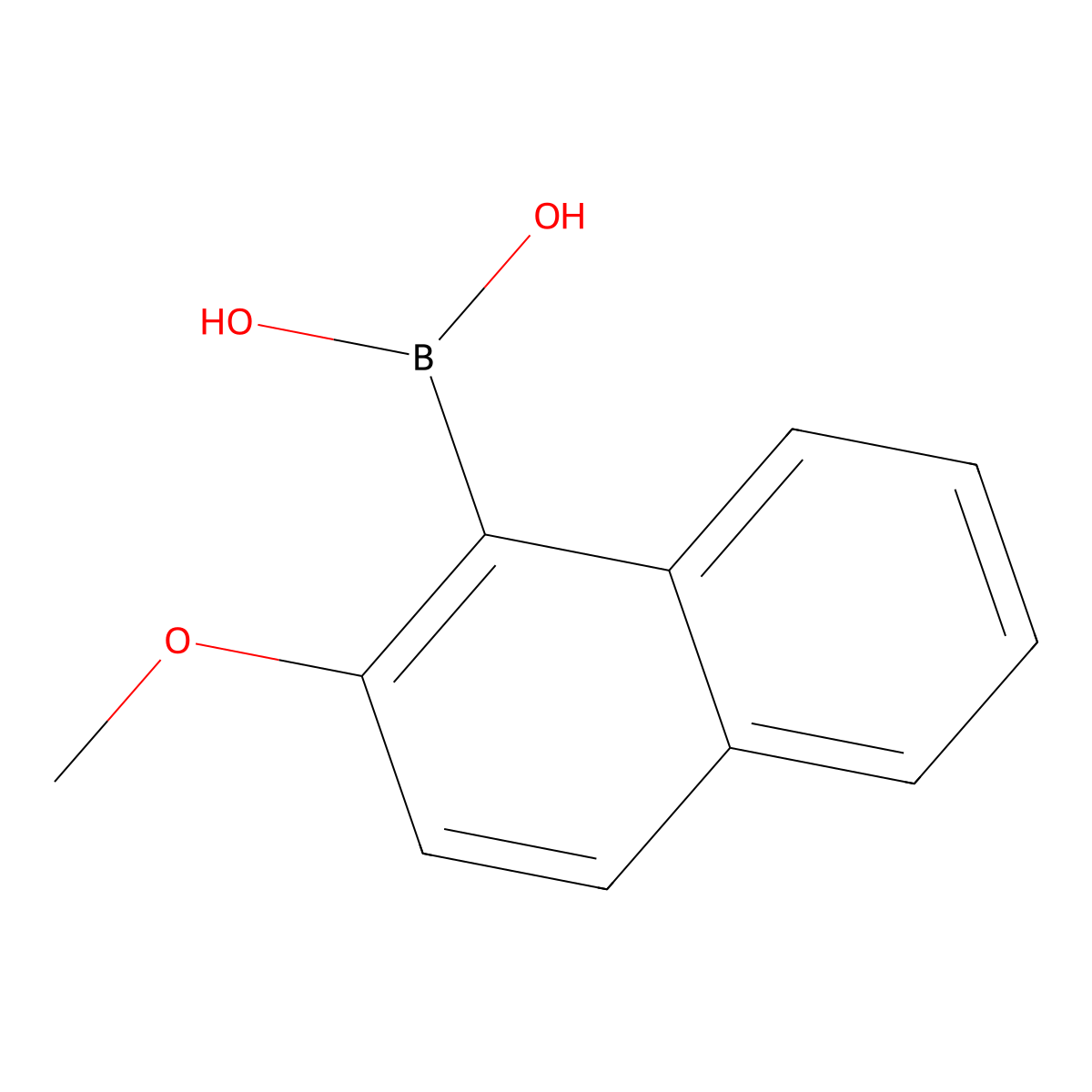 (2-Methoxynaphthalen-1-yl)boronic acid molecular structure, CAS 104116-17-8