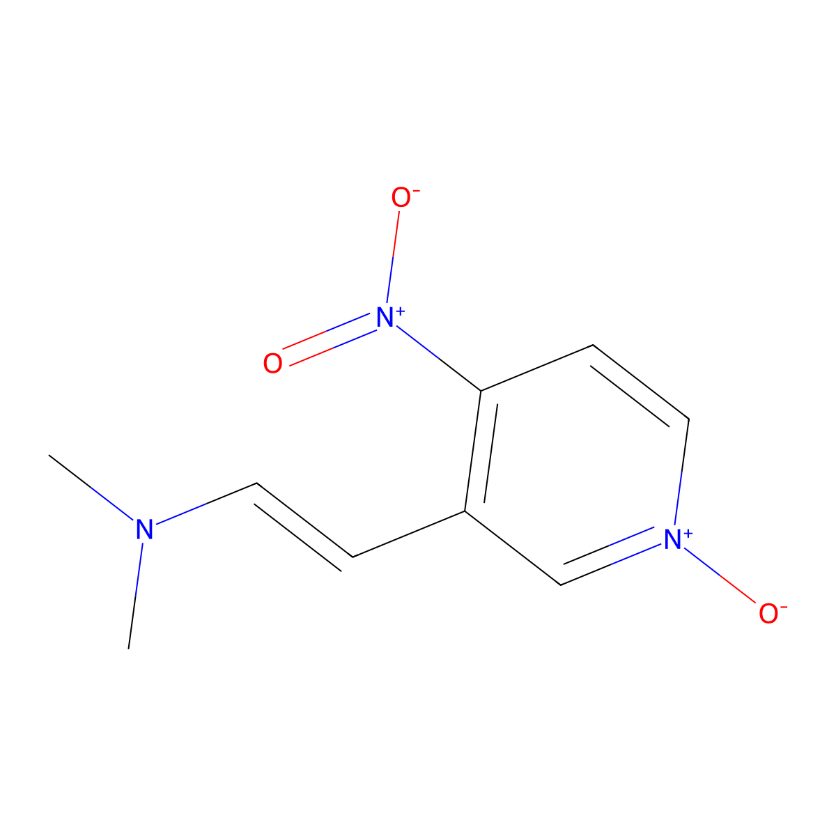 3-[2-(Dimethylamino)vinyl]-4-nitropyridine 1-Oxide molecular structure, CAS 104118-88-9