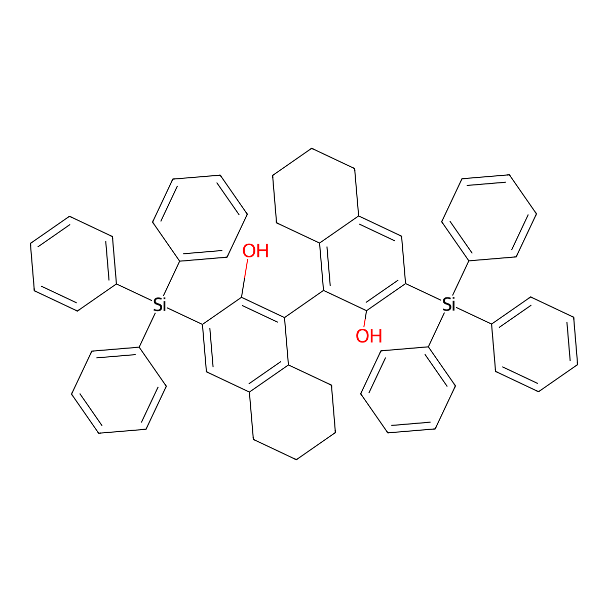 (R)-3,3'-Bis(triphenylsilyl)-5,5',6,6',7,7',8,8'-octahydro-1,1'-bi-2,2'-naphthol molecular structure, CAS 1041186-22-4