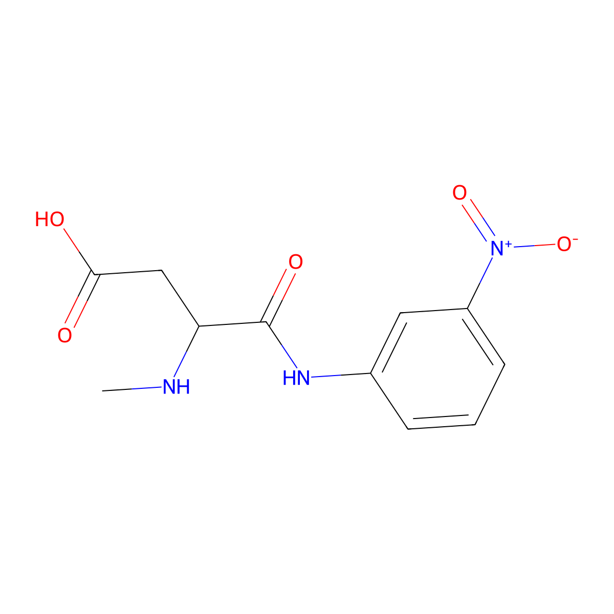 N~2~-methyl-N-(3-nitrophenyl)-alpha-asparagine molecular structure, CAS 1041195-40-7