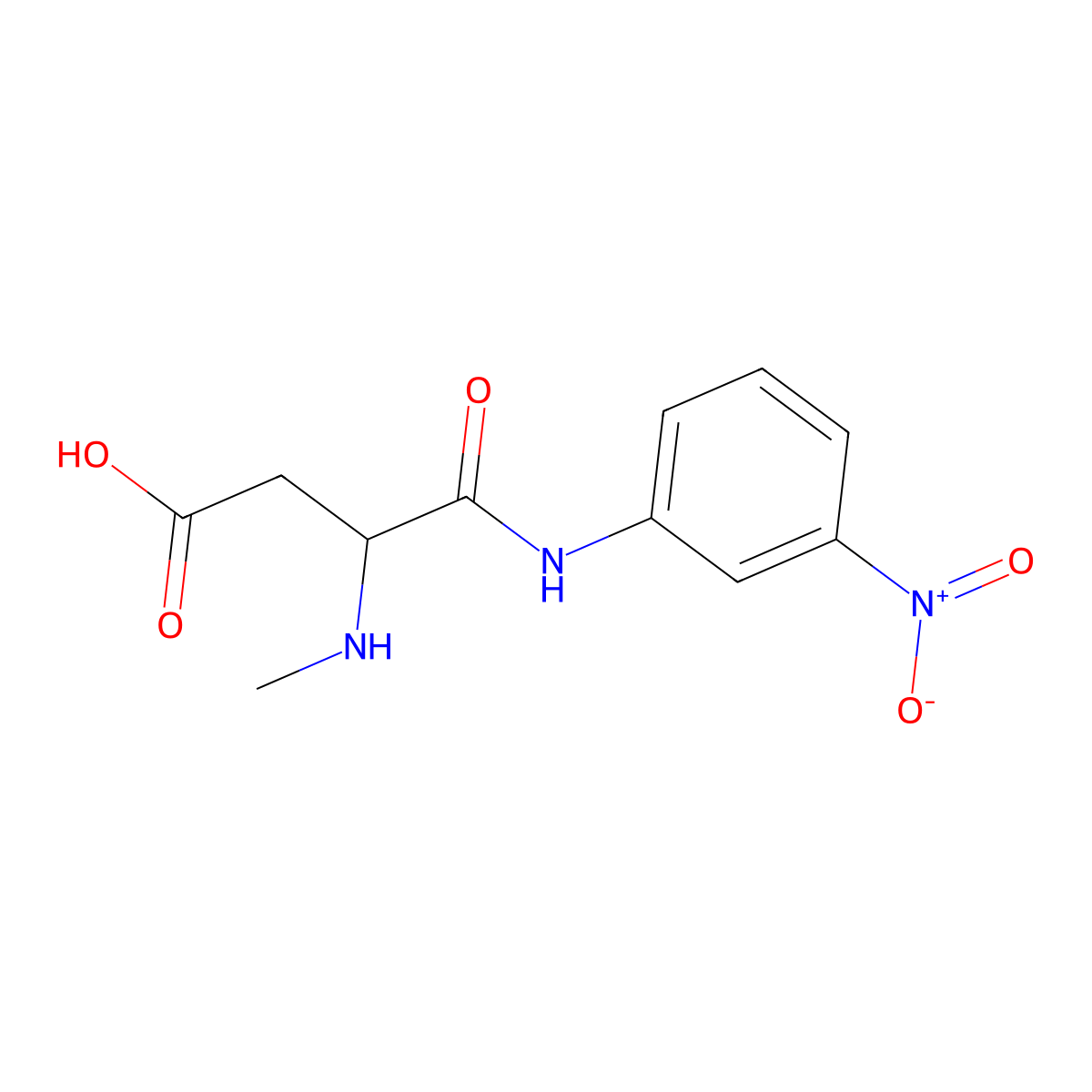 N~2~-methyl-N-(3-nitrophenyl)-alpha-asparagine molecular structure, CAS 1041195-40-7