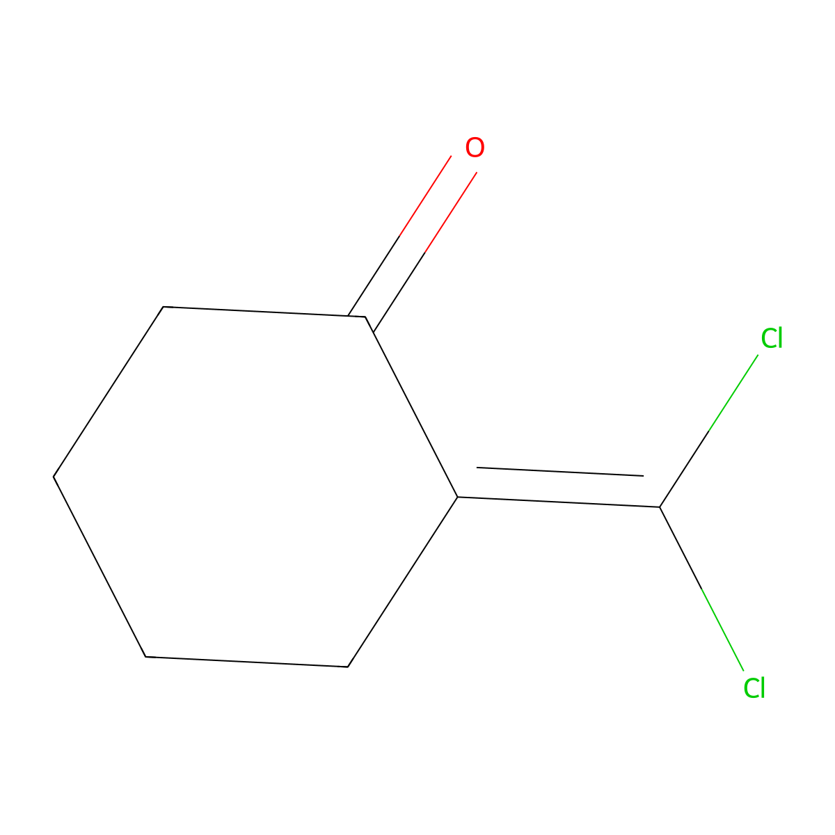 2-(Dichloromethylidene)cyclohexan-1-one molecular structure, CAS 10412-36-9