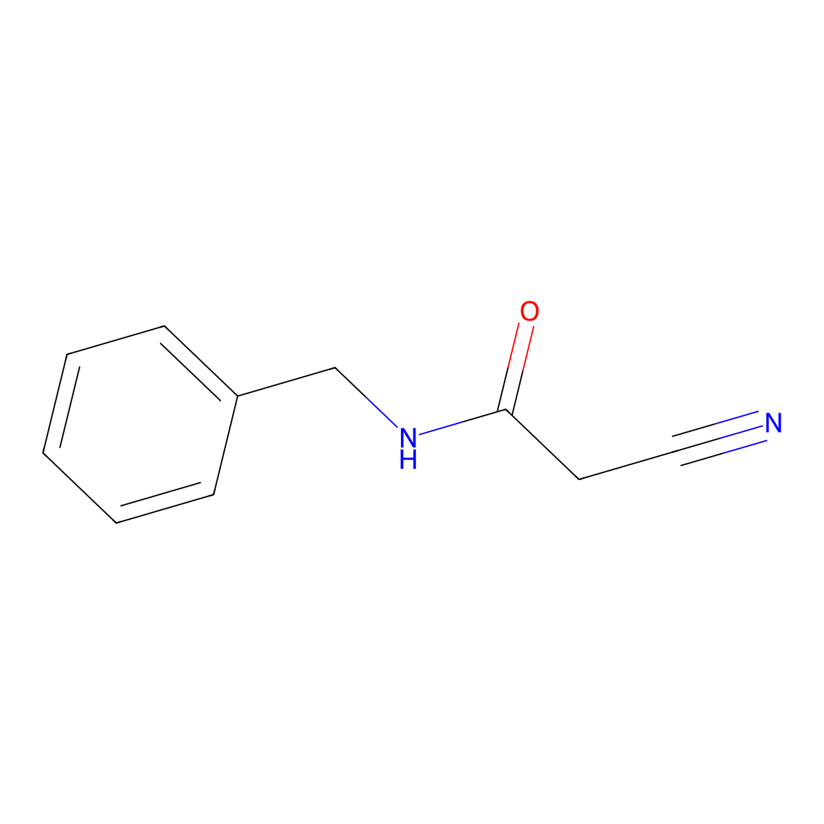 N-benzyl-2-cyanoacetamide molecular structure, CAS 10412-93-8