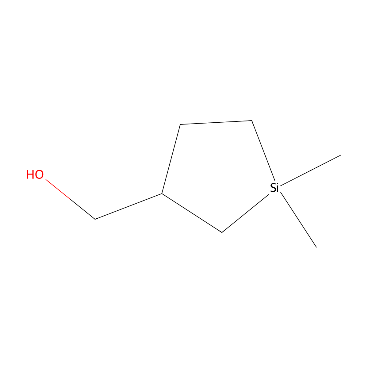 (1,1-Dimethylsilolan-3-yl)methanol molecular structure, CAS 104120-94-7