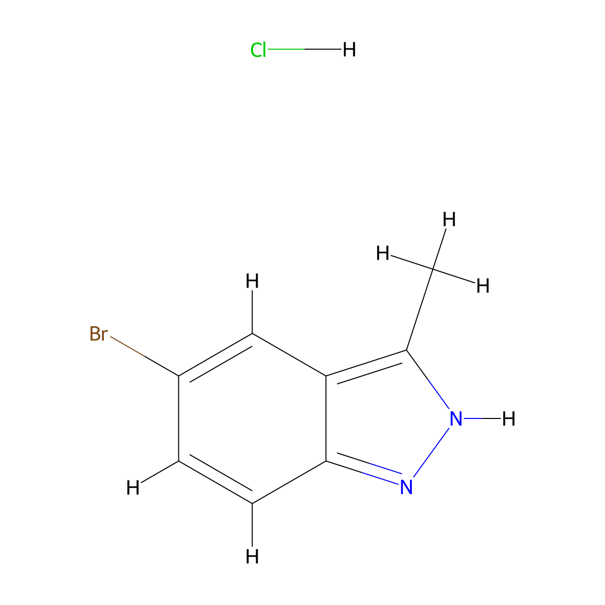 5-Bromo-3-methyl-1H-indazole hydrochloride molecular structure, CAS 1041205-36-0
