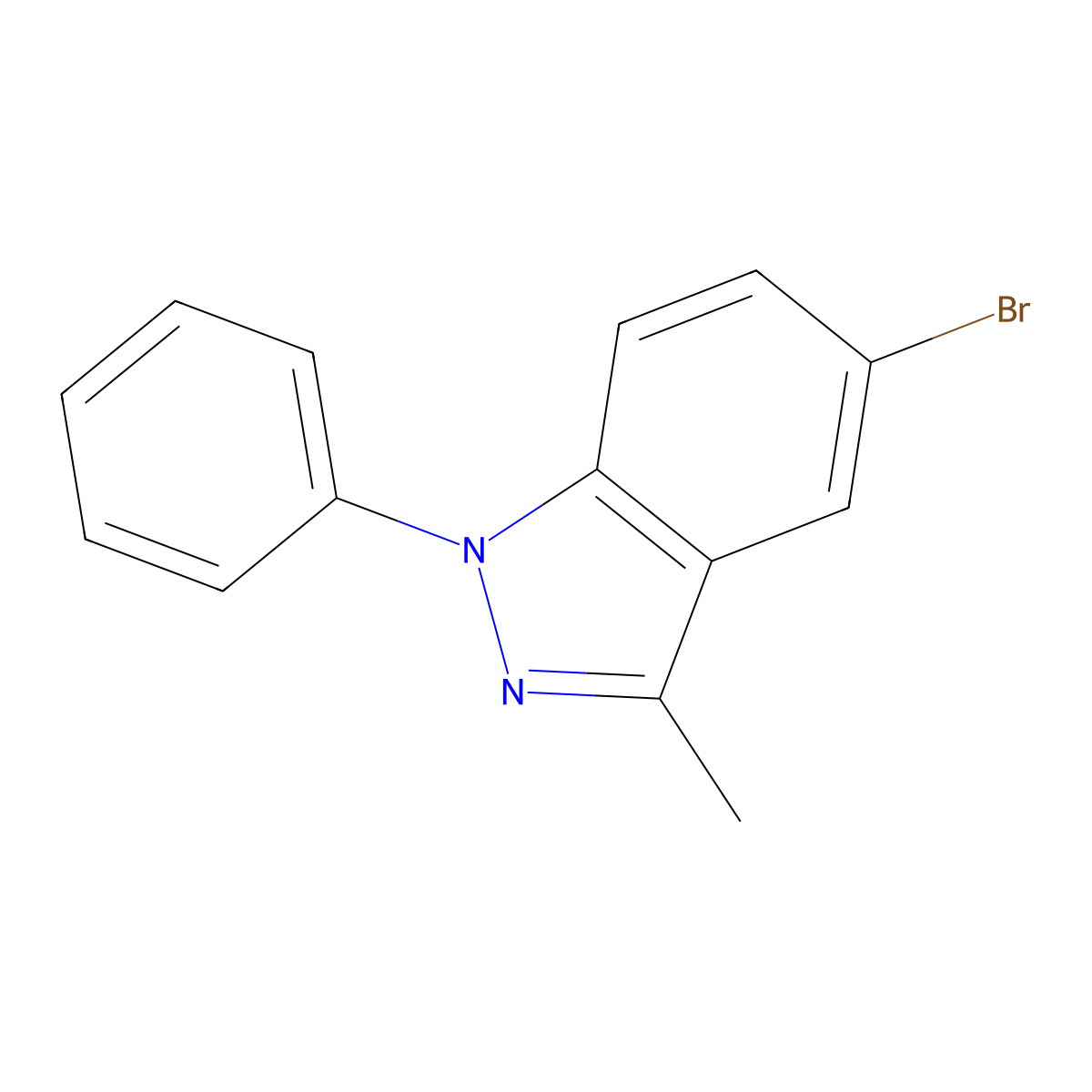5-Bromo-3-methyl-1-phenyl-1H-indazole molecular structure, CAS 1041205-37-1