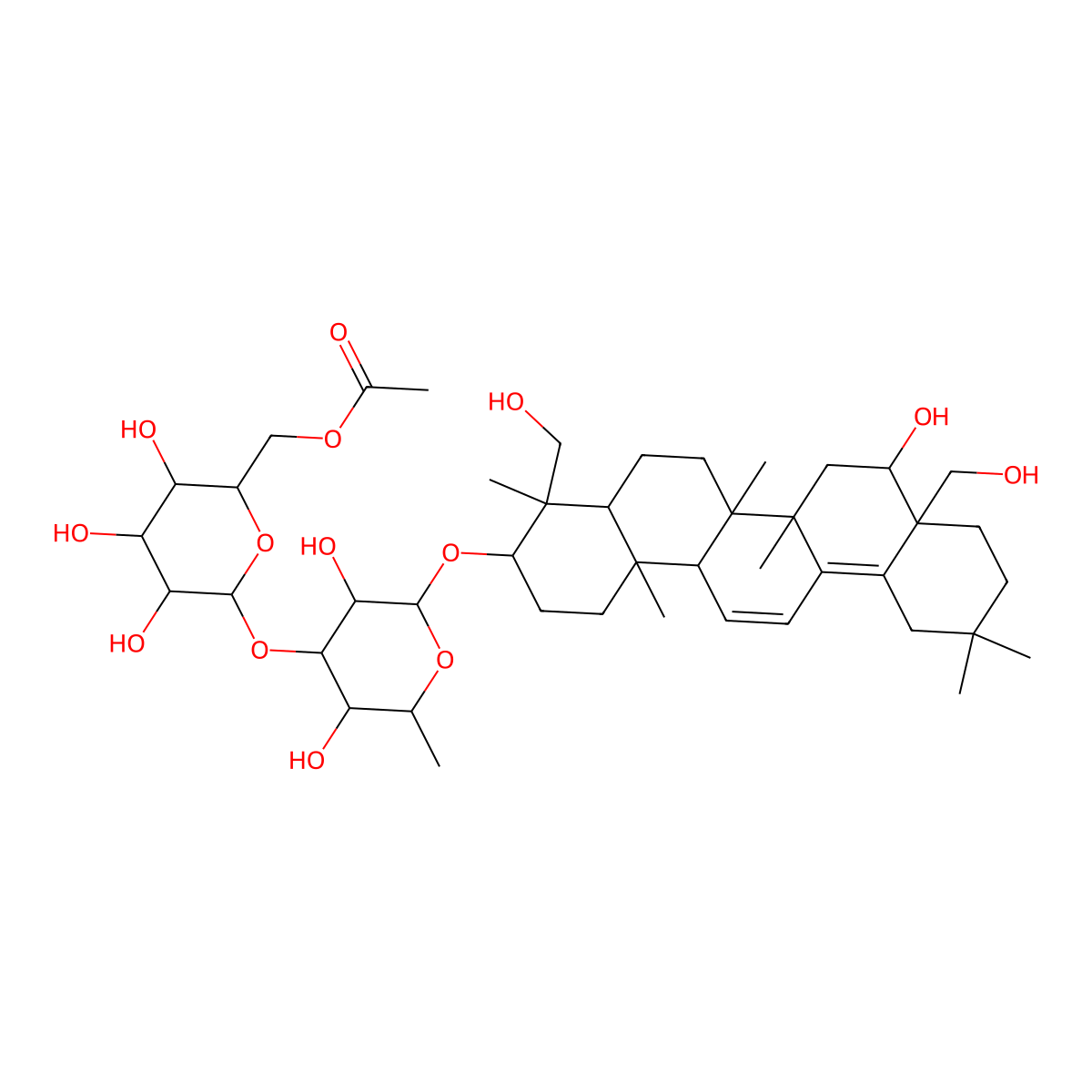 6''-O-acetyl-saikosaponin B2 molecular structure, CAS 104121-82-6