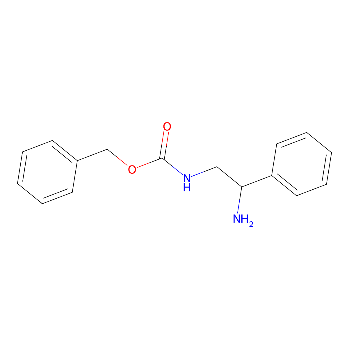 Benzyl N-(2-amino-2-phenylethyl)carbamate molecular structure, CAS 1041261-05-5