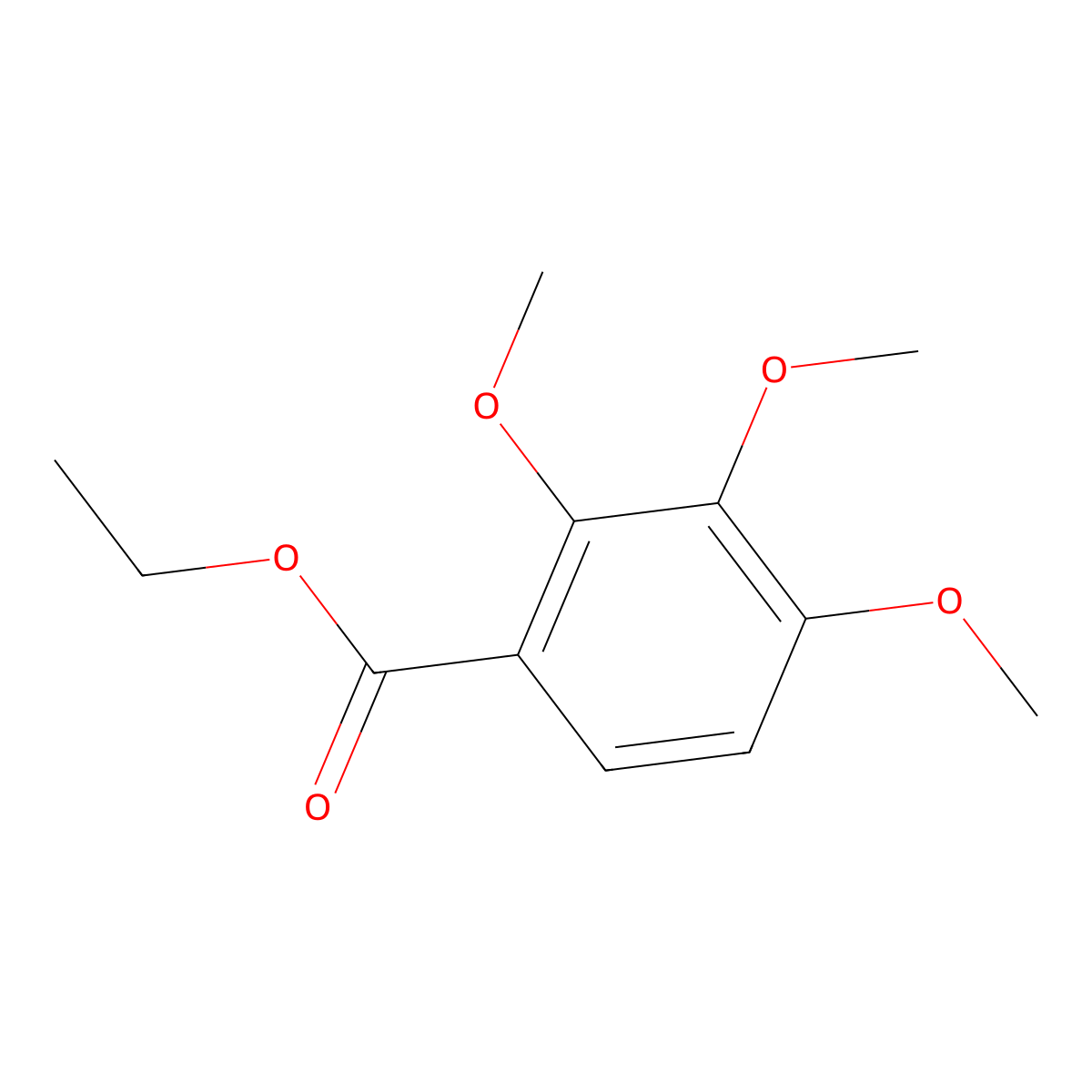 Ethyl 2,3,4-trimethoxybenzoate molecular structure, CAS 10413-86-2