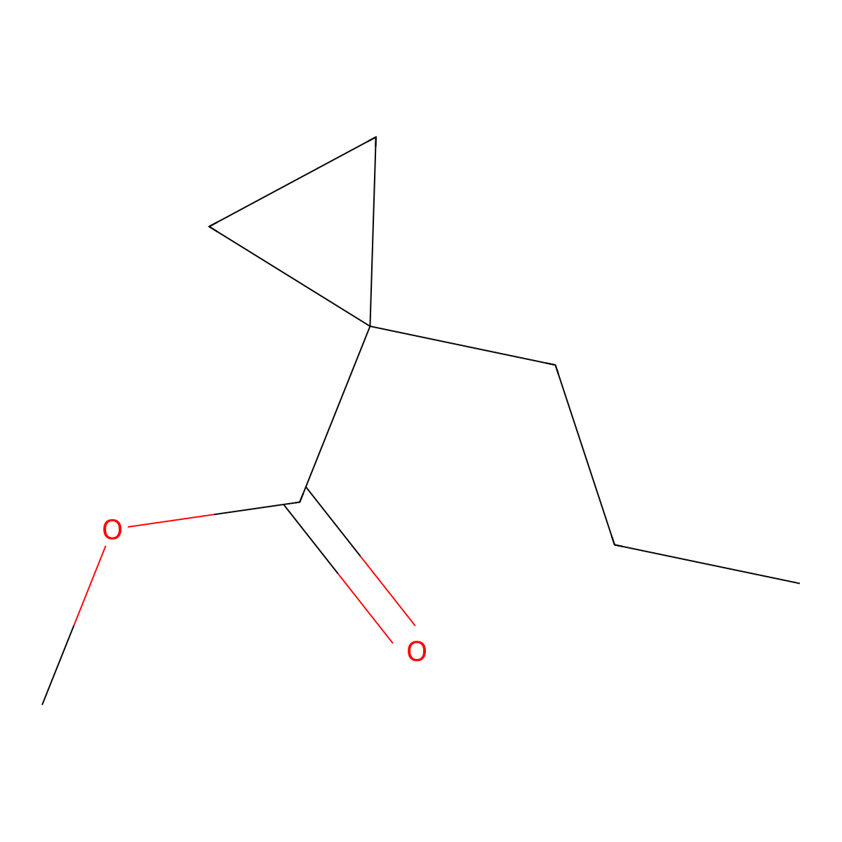 Cyclopropanecarboxylic acid, 1-propyl-, methyl ester (9CI) molecular structure, CAS 104131-81-9