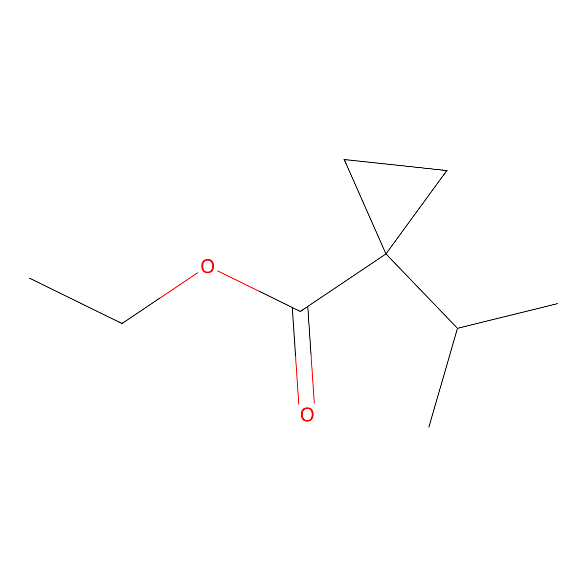 Ethyl 1-(propan-2-yl)cyclopropane-1-carboxylate molecular structure, CAS 104131-91-1