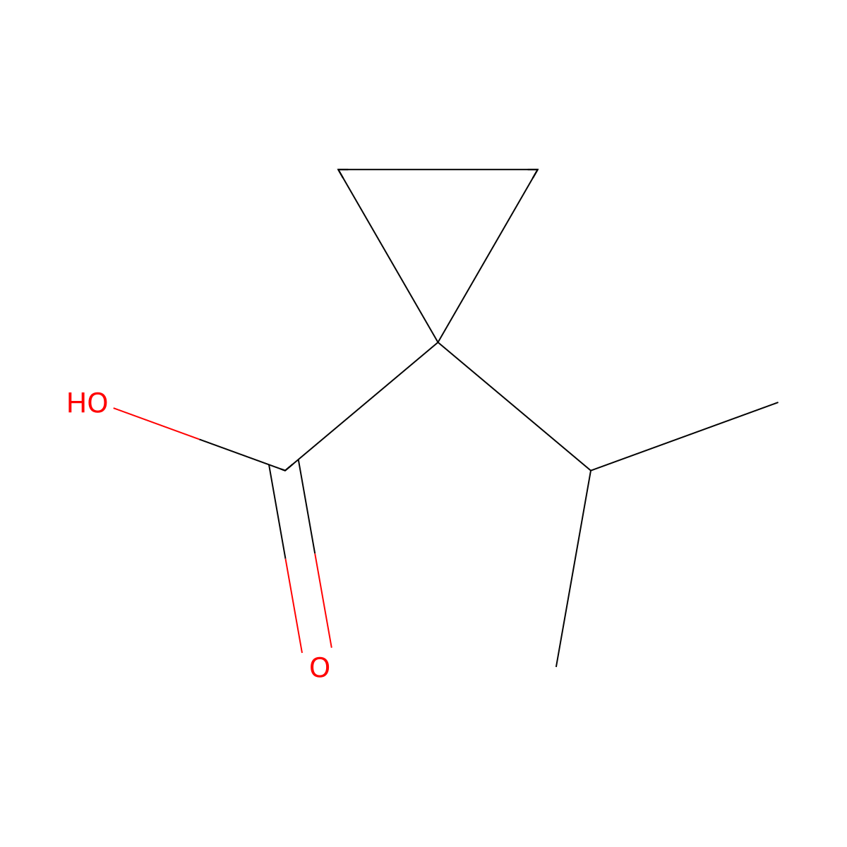 1-(Propan-2-yl)cyclopropane-1-carboxylic acid molecular structure, CAS 104131-92-2
