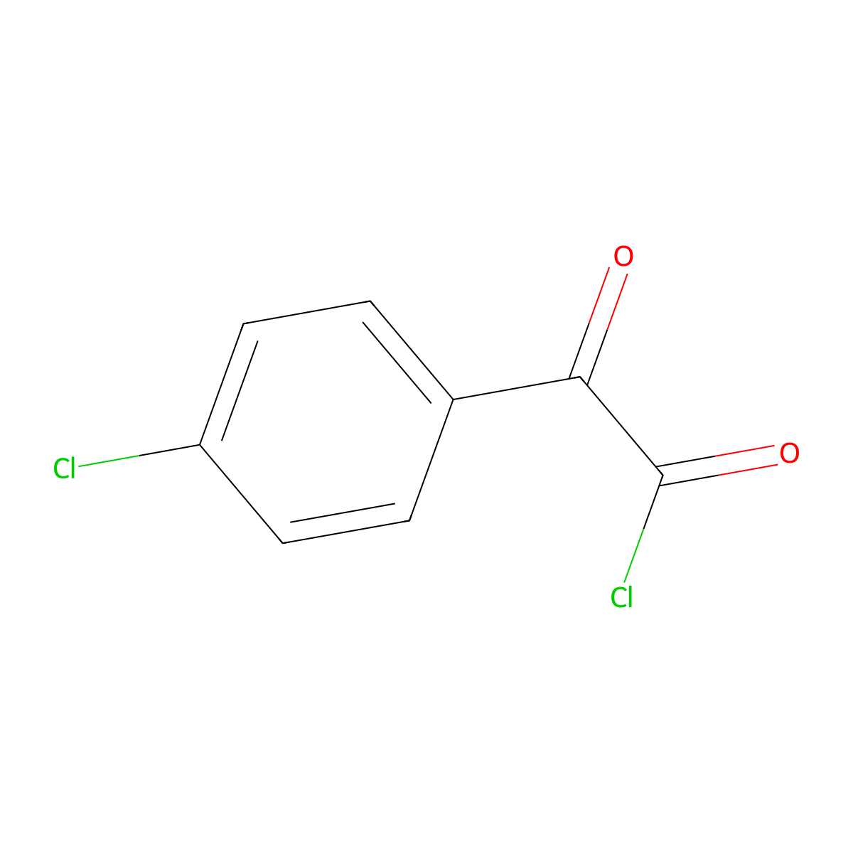 4-Chloro-alpha-oxo-benzeneacetyl chloride molecular structure, CAS 104132-79-8