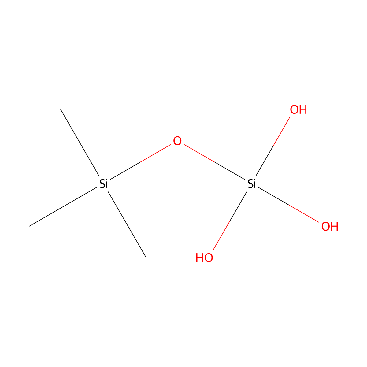 Trimethylsilyl trihydrogen silicate molecular structure, CAS 104133-09-7